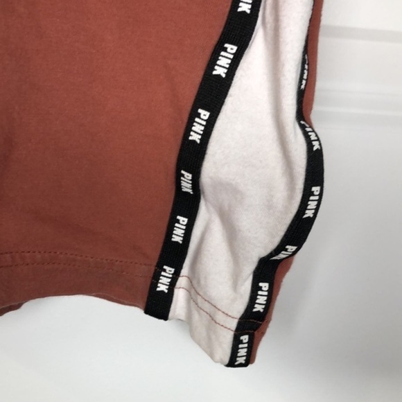 PINK by VICTORIA SECRET | PINK Logo Side Stripe Tee Shirt - Size Small - Picture 3 of 7